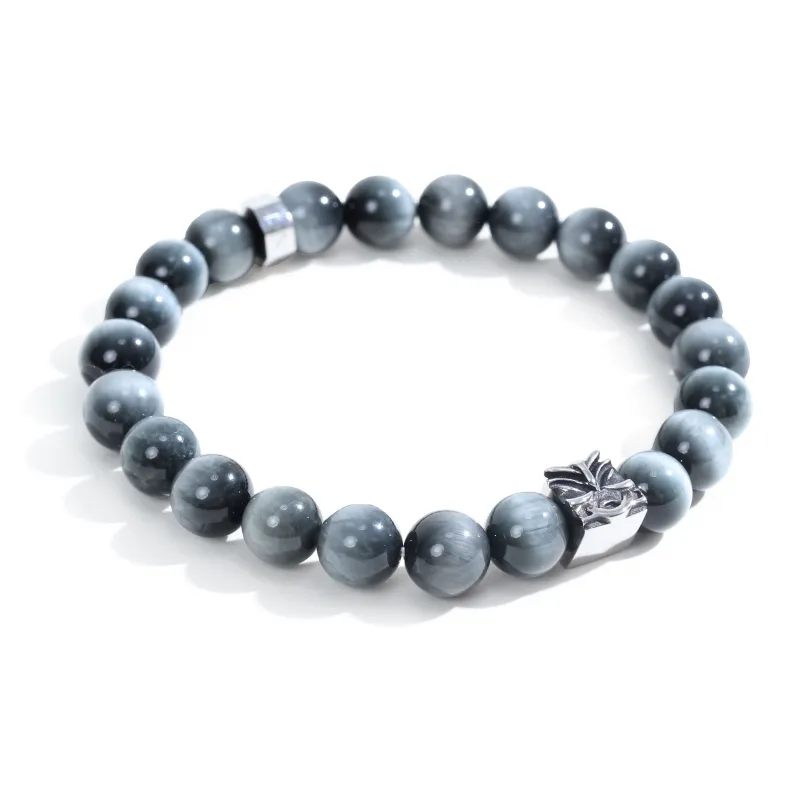 FOUNDIN Hawk's Eye Stone Bracelets Men's-2