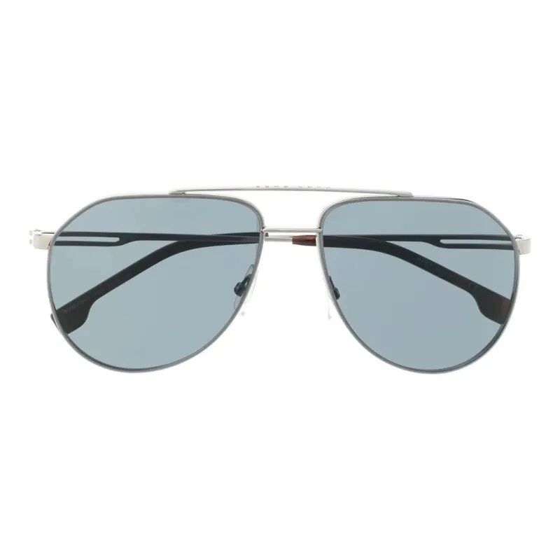 HUGO BOSS Alloy Aviator Sunglasses Men's Silver-1