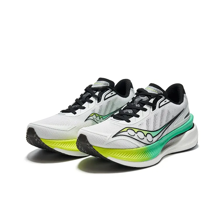 Saucony IDLING Cruise Shock Absorbers Rebound Low Top Training Running Shoes Unisex White Green-2