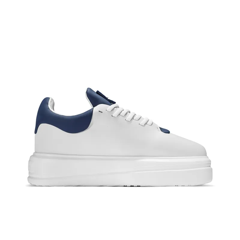 NORVINCY Stylish Skateboarding Shoes Unisex White Blue-2