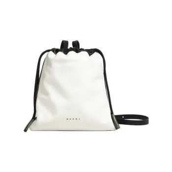MARNI Cow Leather Backpack Men's White/Green