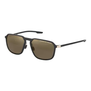 PORSCHE DESIGN Plate Frame Irregular Shape Sunglasses With Polarized Lenses Unisex