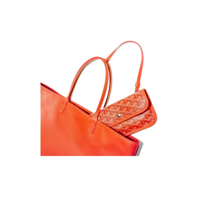 GOYARD Anjou Canvas With Leather Tote Shopping Bag Shoulder Bags Handbags Small Size Unisex 11 Colors-72