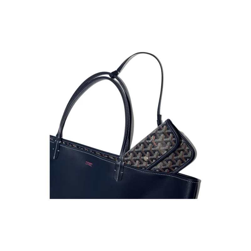 GOYARD Anjou Canvas With Leather Tote Shopping Bag Shoulder Bags Handbags Large Size Unisex 11 Colors-51