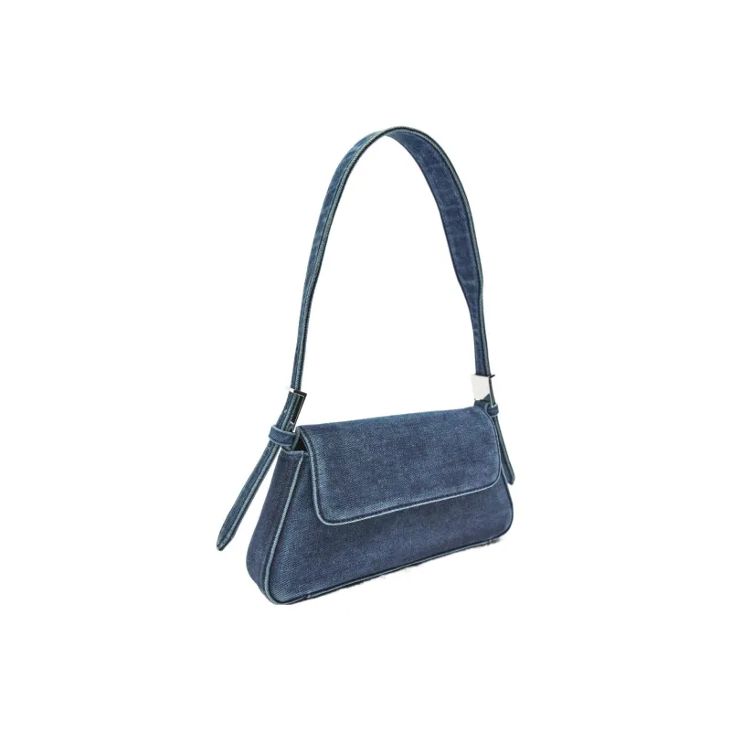 ZARA Denim Shoulder Bag Handbag Shoulder Bag Women's Blue-1
