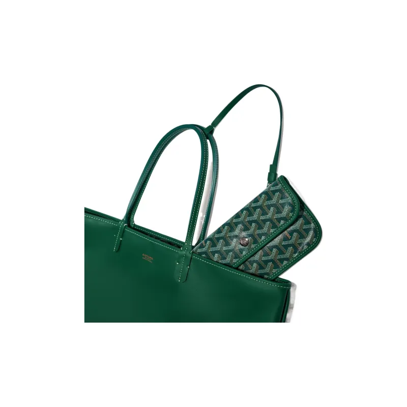 GOYARD Anjou Canvas With Leather Tote Shopping Bag Shoulder Bags Handbags Small Size Unisex 11 Colors-58