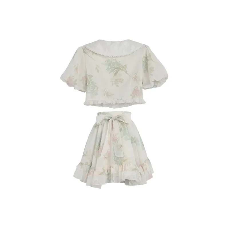 SNBL Two Piece Skirt Sets Women's Clothing Sets Top+Skirt-1