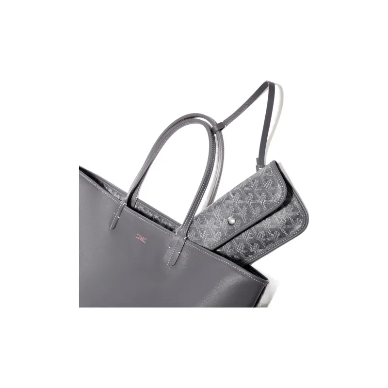 GOYARD Anjou Canvas With Leather Tote Shopping Bag Shoulder Bags Handbags Small Size Unisex 11 Colors-23