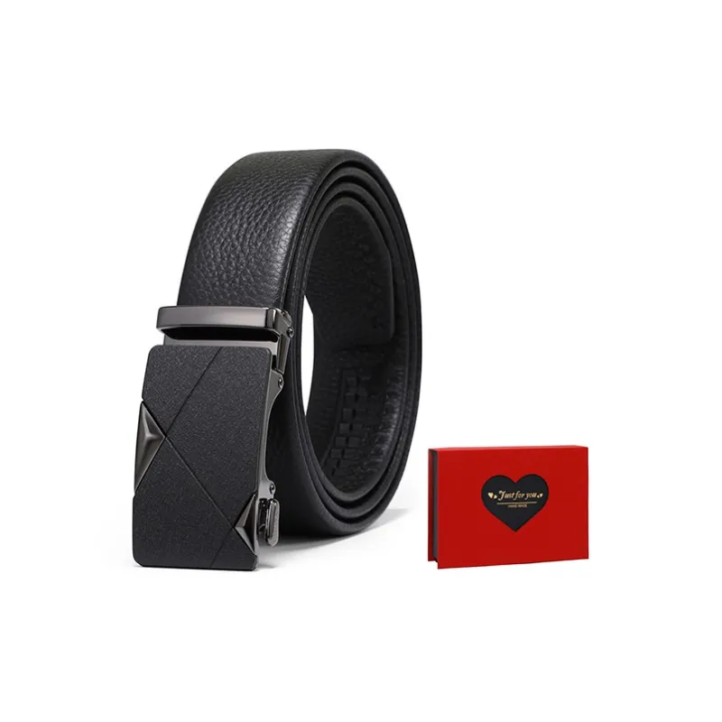 VINEY Top Grain Cow Leather Belt Men's Width  3.5cm-3