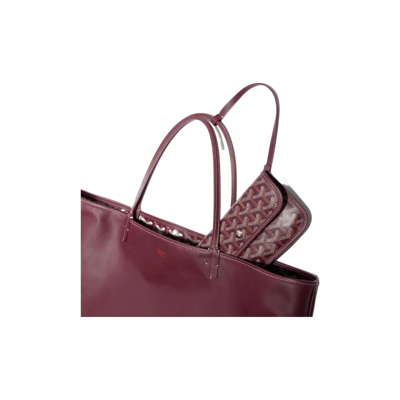 GOYARD Anjou Canvas With Leather Tote Shopping Bag Shoulder Bags Handbags Large Size Unisex 11 Colors-58