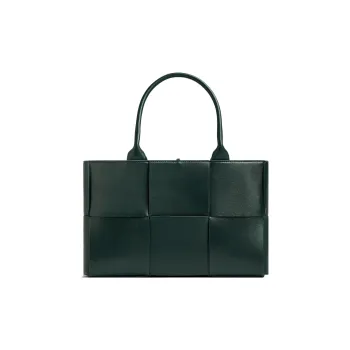 Bottega Veneta Arco Lambskin Tote Bag, Shopping Bag, Handbag Small Size Women's Green