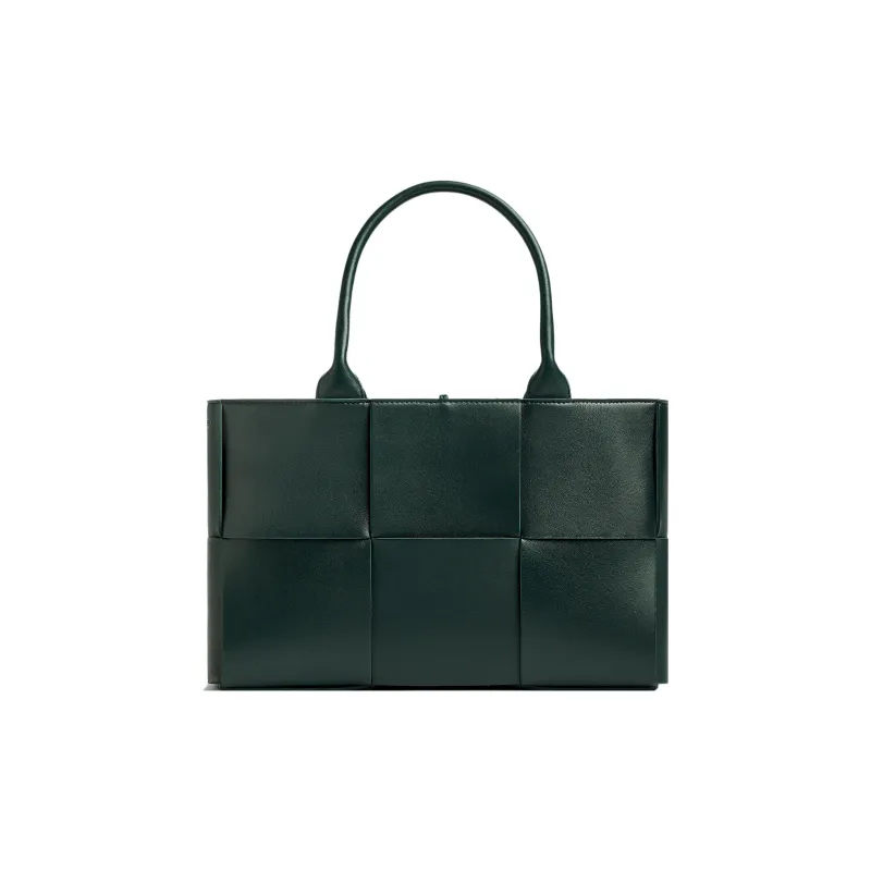 Bottega Veneta Arco Lambskin Tote Bag, Shopping Bag, Handbag Small Size Women's Green-0