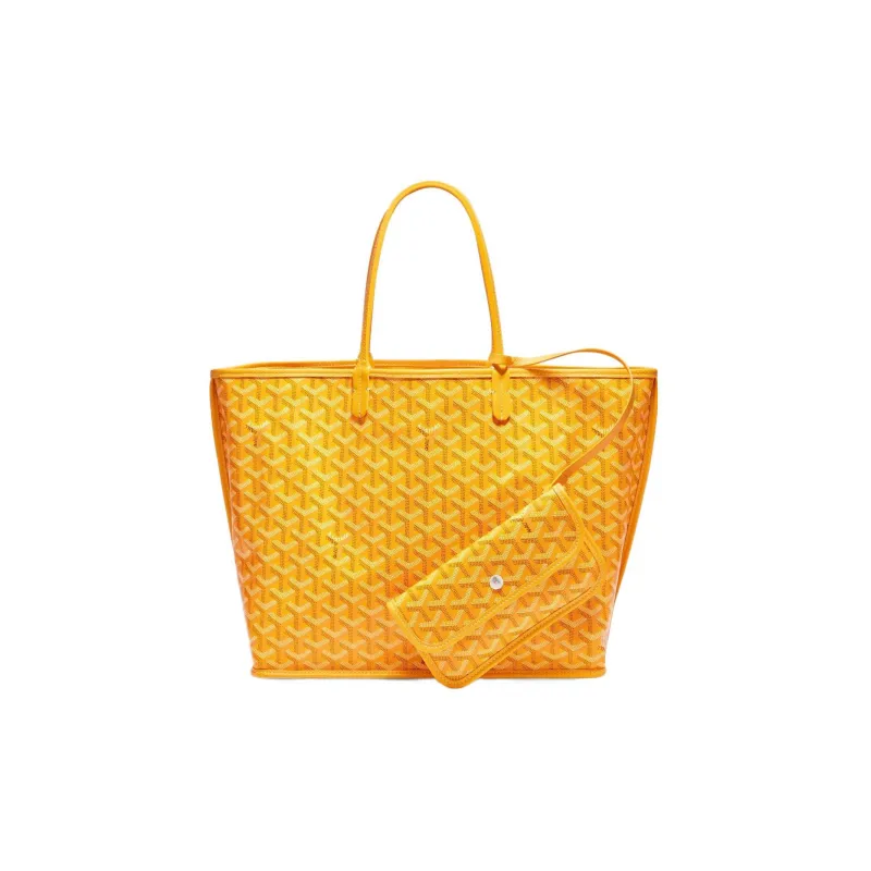 GOYARD Anjou Canvas With Leather Tote Shopping Bag Shoulder Bags Handbags Small Size Unisex 11 Colors-64