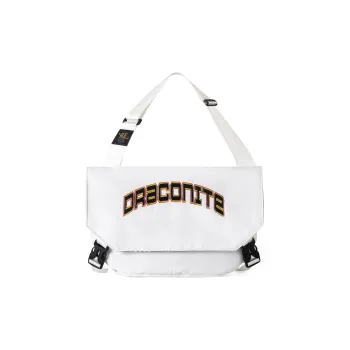 DRACONITE Polyester Crossbody Bag, Shoulder Bag Medium Size Unisex White