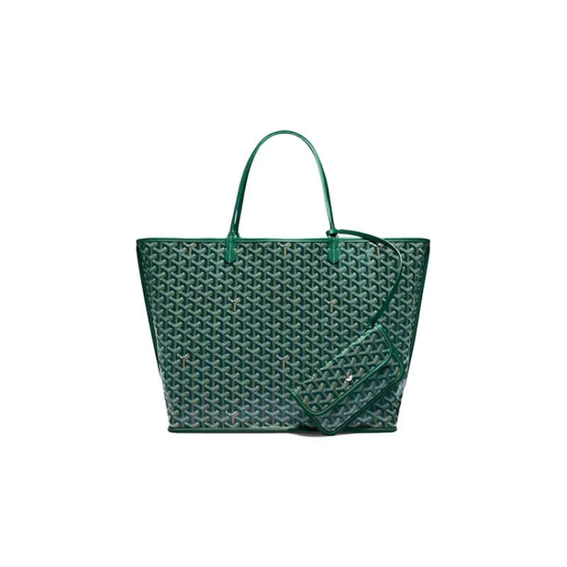 GOYARD Anjou Canvas With Leather Tote Shopping Bag Shoulder Bags Handbags Large Size Unisex 11 Colors-36