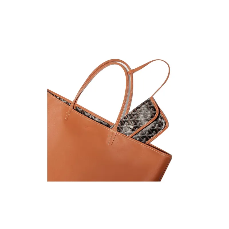 GOYARD Anjou Canvas With Leather Tote Shopping Bag Shoulder Bags Handbags Large Size Unisex 11 Colors-2