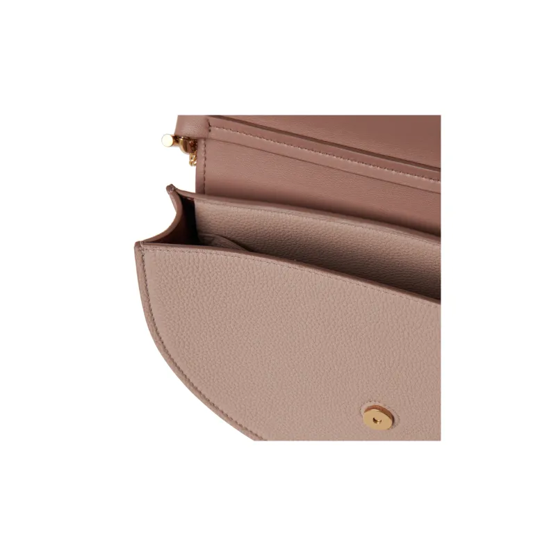 Chloe Marcie Nappa Lambskin With Grainy Surface Calfskin With Suede One Shoulder Handbags Women's Rose Pink-3