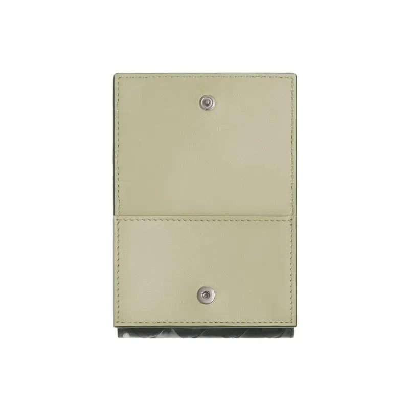 Bottega Veneta Calfskin Wallet Trumpets Men's Dark Green/Stone Green-1