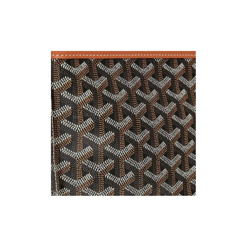 GOYARD Canvas With Calfskin Dog's Teeth Toiletry Bags Storage Bags Clutches Regular Unisex Brown-3