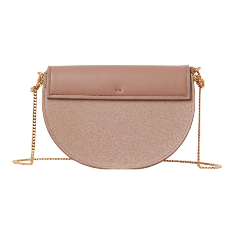 Chloe Marcie Nappa Lambskin With Grainy Surface Calfskin With Suede One Shoulder Handbags Women's Rose Pink-2