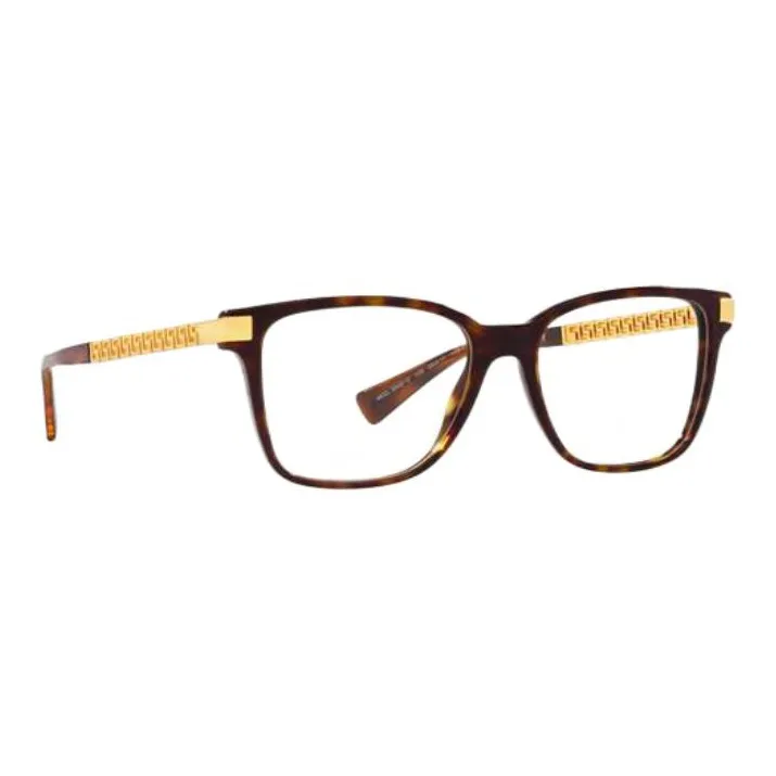 VERSACE Irregular Shape Eyeglass Frames Men's Brown-1