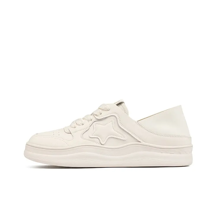 JOSINY Stylish Skateboarding Shoes Women's Ecru-0