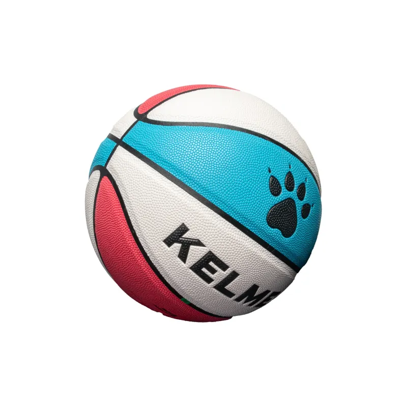 KELME PU Basketball White Blue Red Size 5 7 Size Training Unisex-3