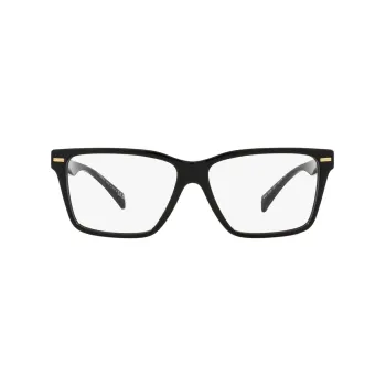 VERSACE Plate Frame Irregular Shape Eyeglass Frames Women's Black
