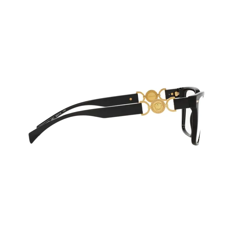 VERSACE Plate Frame Irregular Shape Eyeglass Frames Women's Black-1