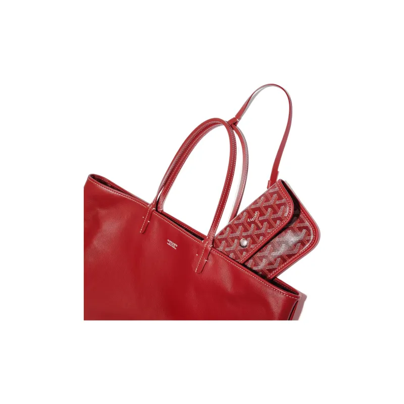 GOYARD Anjou Canvas With Leather Tote Shopping Bag Shoulder Bags Handbags Small Size Unisex 11 Colors-9