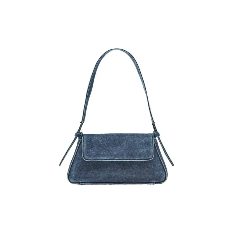 ZARA Denim Shoulder Bag Handbag Shoulder Bag Women's Blue-0