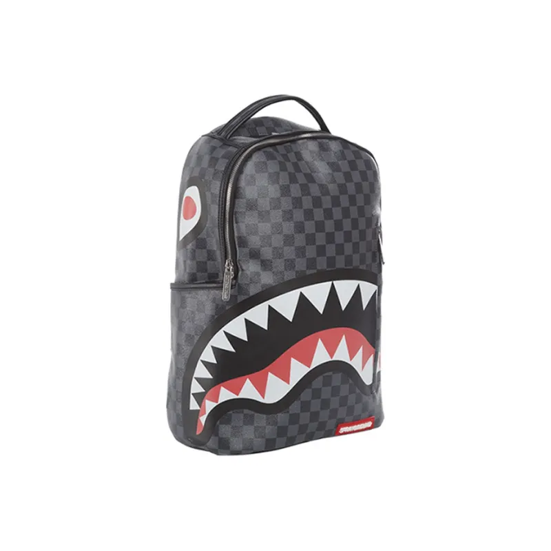 SPRAYGROUND Artificial Leather Backpack Large Size Unisex Black Gray Color-1