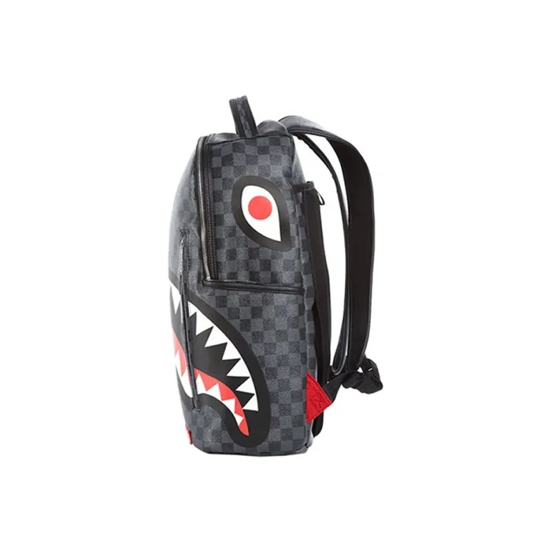 SPRAYGROUND Artificial Leather Backpack Large Size Unisex Black Gray Color-2