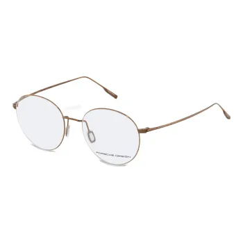 PORSCHE DESIGN Pure Titanium Round Eyeglass Frames Unisex Brown