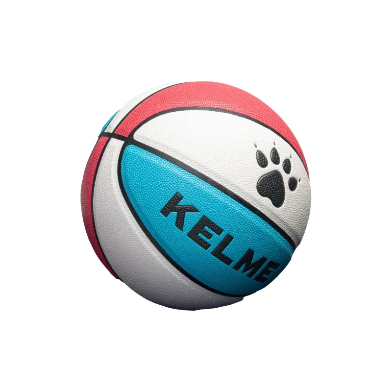 KELME PU Basketball White Blue Red Size 5 7 Size Training Unisex-1