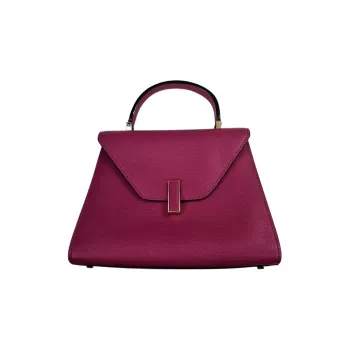 Valextra Iside Calfskin Shoulder Bag Crossbody Bag Handbag Medium Size Women's Fuchsia
