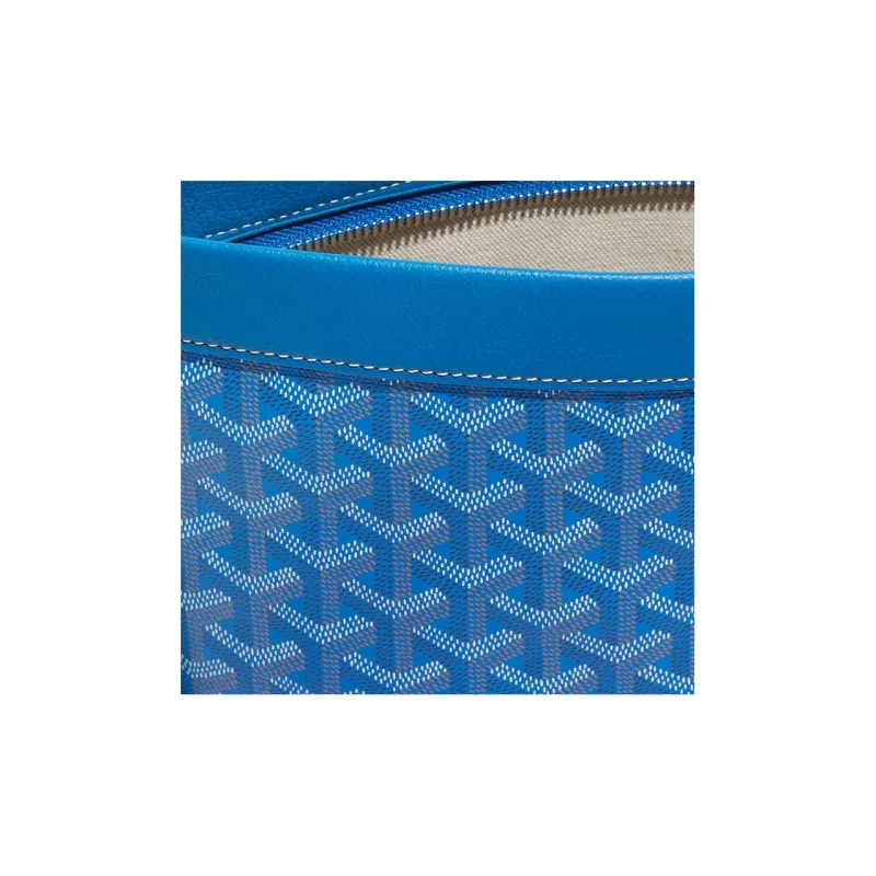 GOYARD Canvas With Calfskin Dog's Teeth Toiletry Bags Storage Bags Clutches Unisex Sky Blue-2