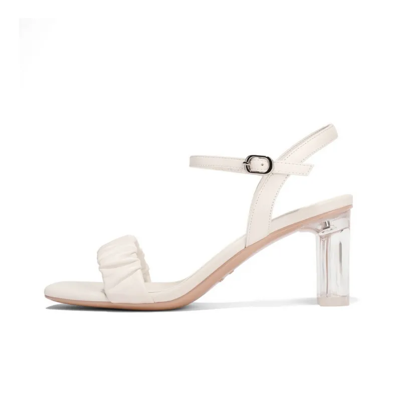 BELLE Stylish Sandal 7cm Women's White Purple Brown-12