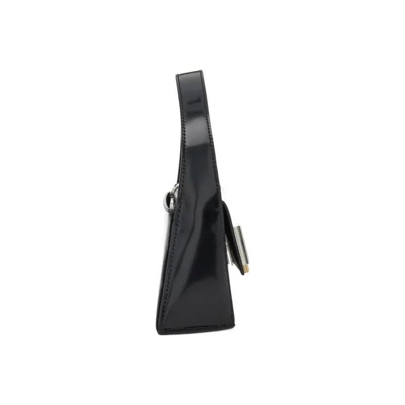 FERRAGAMO Brushed Cow Leather Handbag, Shoulder Bag Trumpets Women's Black-1