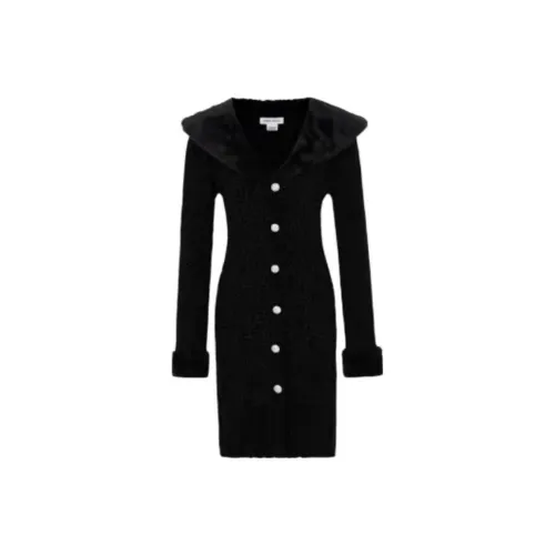 URBAN REVIVO Long-Sleeved Dresses Women's Jet Black