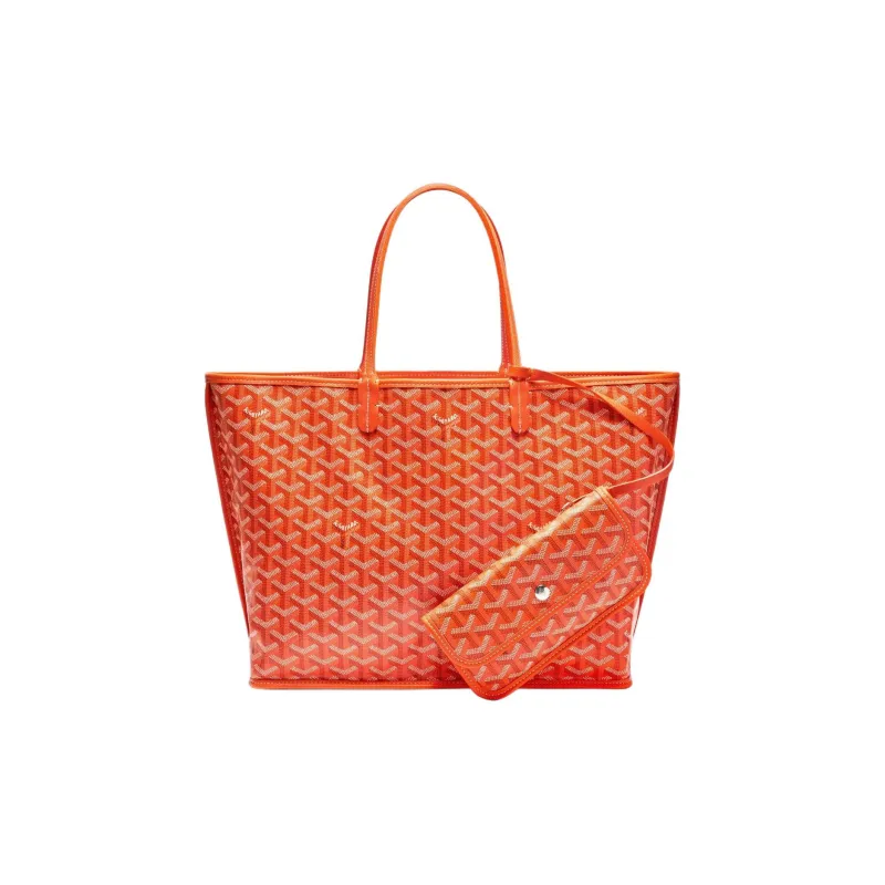 GOYARD Anjou Canvas With Leather Tote Shopping Bag Shoulder Bags Handbags Small Size Unisex 11 Colors-71