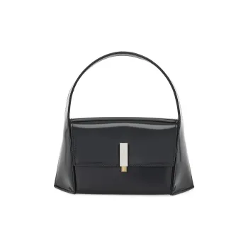 FERRAGAMO Brushed Cow Leather Handbag, Shoulder Bag Trumpets Women's Black