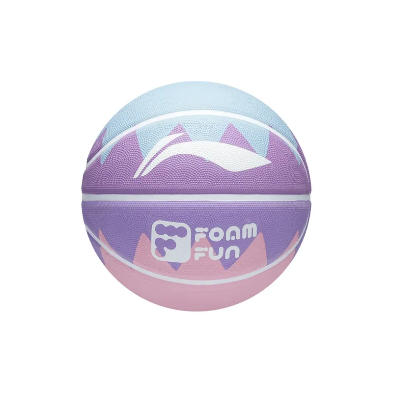 LiNing Rubber Basketball Pink Purple Size 7 Training Unisex-15