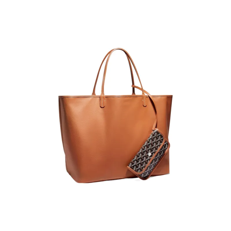 GOYARD Anjou Canvas With Leather Tote Shopping Bag Shoulder Bags Handbags Large Size Unisex 11 Colors-0