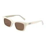 Milk White Frame with Light Brown Lens