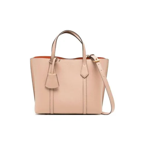 TORY BURCH Perry Litchi Grain Leather Tote Bag, Shopping Bag, Shoulder Bag, Handbag Small Size Women's Pink