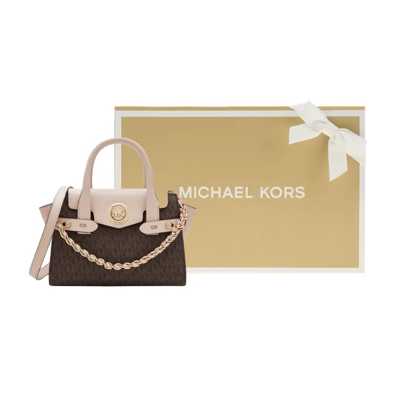 MICHAEL KORS Carmen Artificial Leather Shoulder Bag Crossbody Bag Handbag Extra Small Women's Pink-4