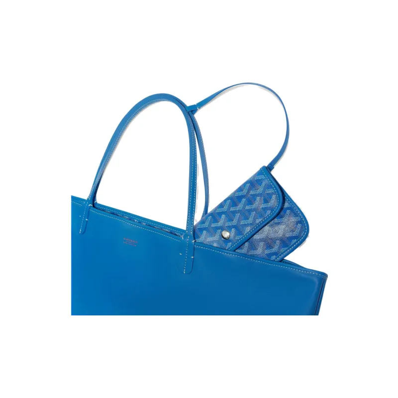 GOYARD Anjou Canvas With Leather Tote Shopping Bag Shoulder Bags Handbags Large Size Unisex 11 Colors-44