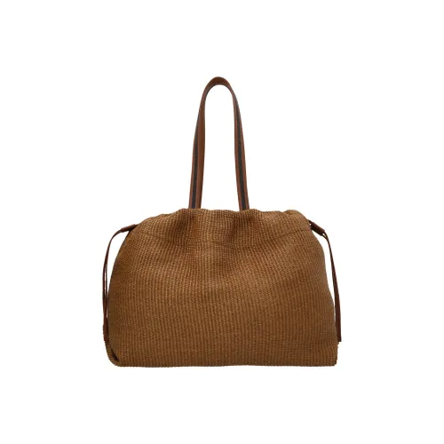 Brunello Cucinelli Cotton-Polyamide Tote Bag Shopping Bag Totes Handbags Women's Brown