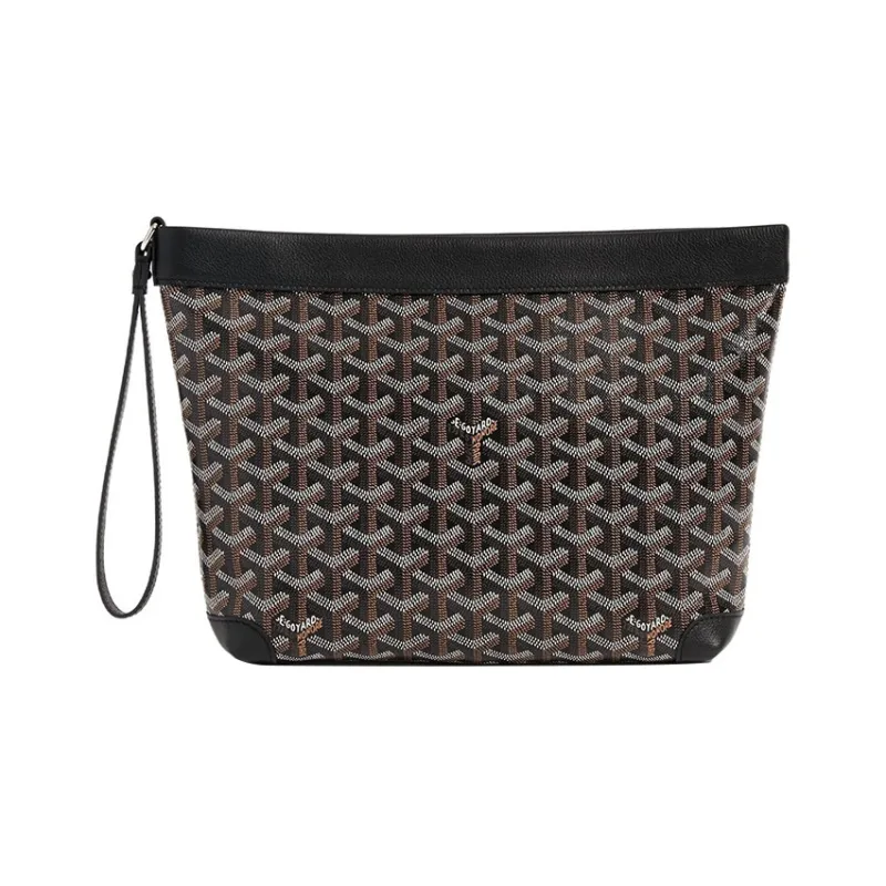 GOYARD Canvas With Calfskin Dog's Teeth Toiletry Bags Storage Bags Clutches Unisex Black-0
